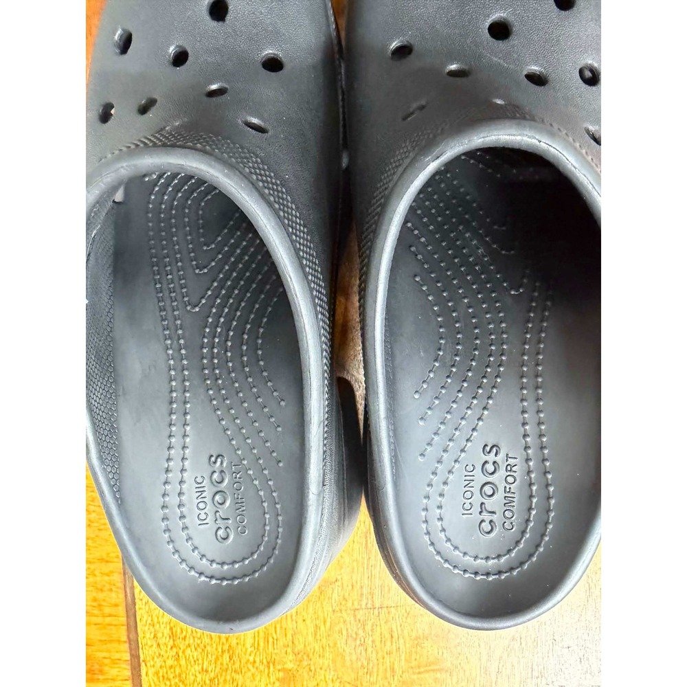 Crocs Siren Clog Black Platform Block Heel Mules Womens Size 8 208545-001 - Picture 8 of 9